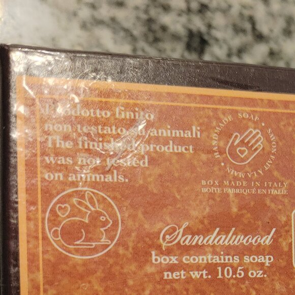 Gentlemen's Sandalwood Scented Soap. Made in Tuscany - Italy - Large bar - 300g - Picture 12 of 15